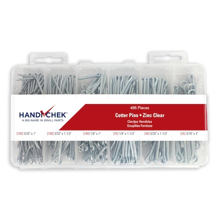 Handi-Chek Cotter Pin Asst CS ZC 495pc DISP-CP495